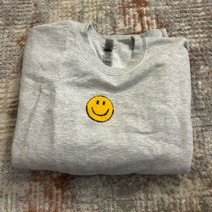 preppy smiley face crewneck